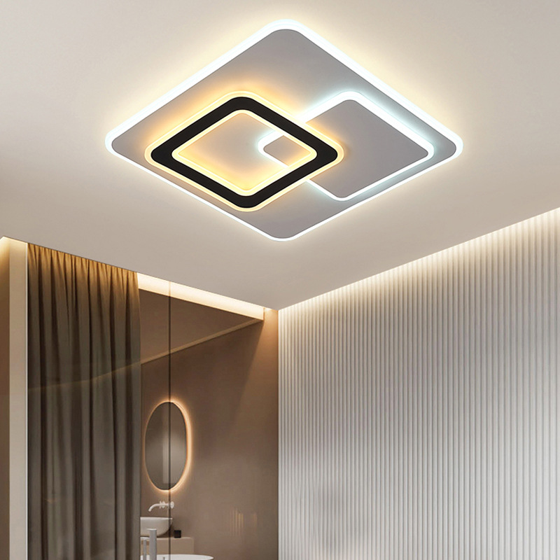 LED Ceiling Light Tri-Color Dim Ultra Thin Recessed Square Light for ...