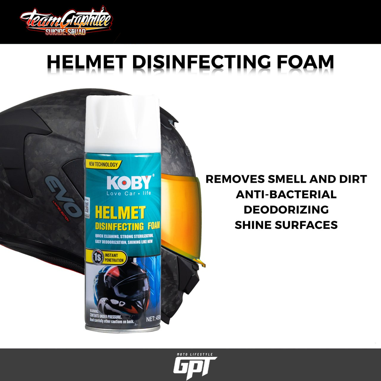KOBY HELMET DISINFECTING FOAM 450ML NS | Shopee Philippines