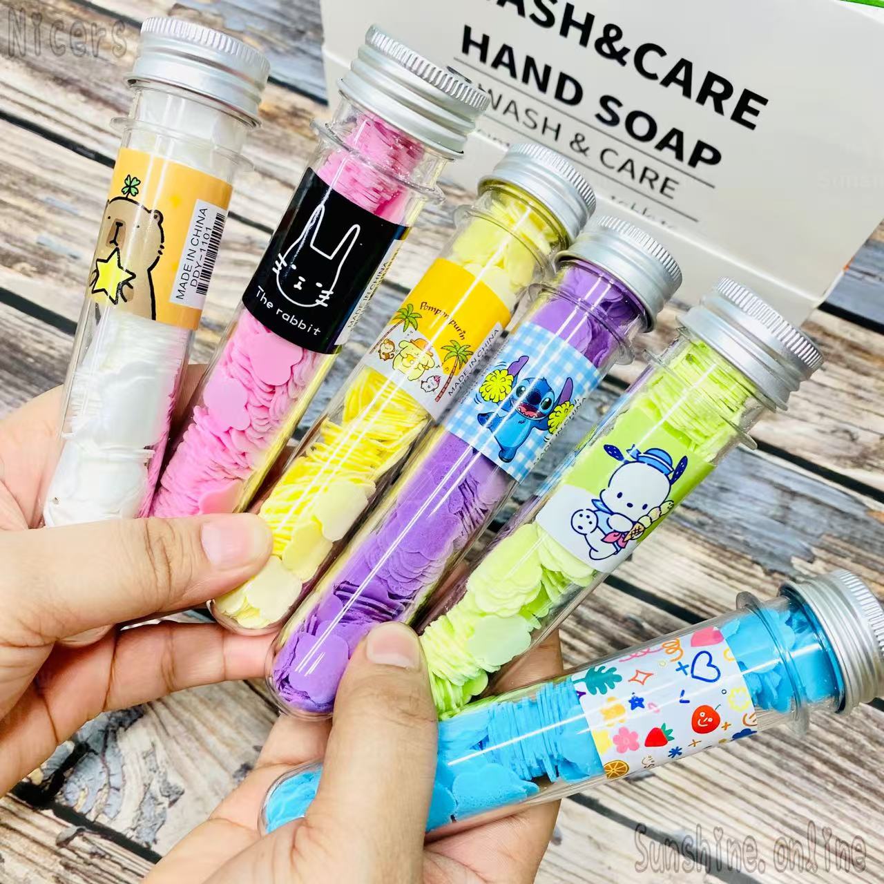 Tube Travel Size Mini Disposable Scented Hand Washing Foam Soap Sheets ...