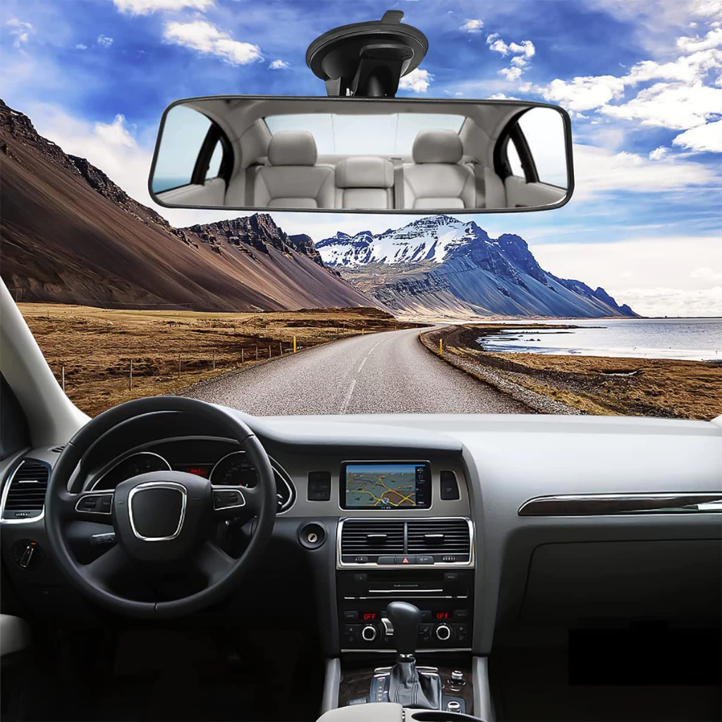 Rear View Mirror Suction Rear View Mirror Wide Angle Interior Anti ...