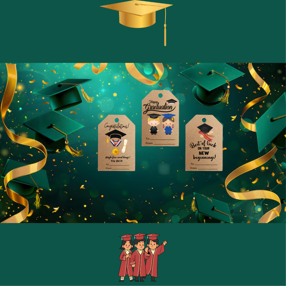 (5 Pieces) Happy Graduation Tags | Paper | Congratulations | Graduates ...