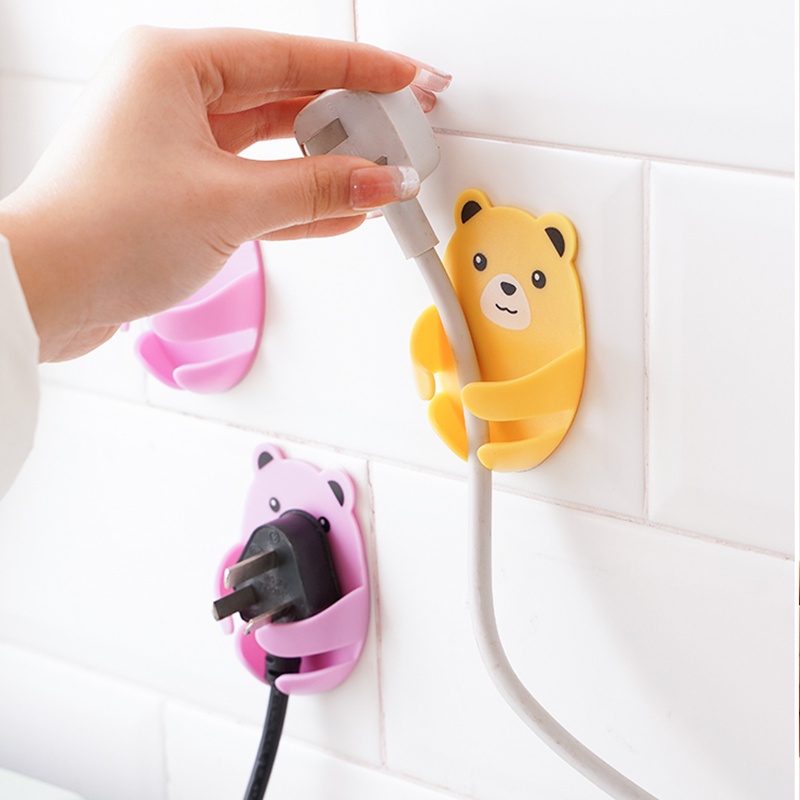 Multi-Purpose Creativity Cartoon Plastic Bear Plug Hook Cute Animal No ...
