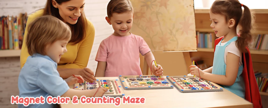 Magnetic Toys For Kids Magnetic Color Sorting Board Wooden Toy magnetic ...