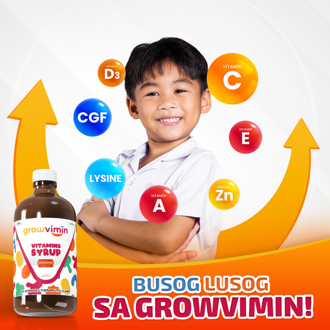 Growvimin Vitamin Syrup | Support Bone and Brain Health Boost Kids ...