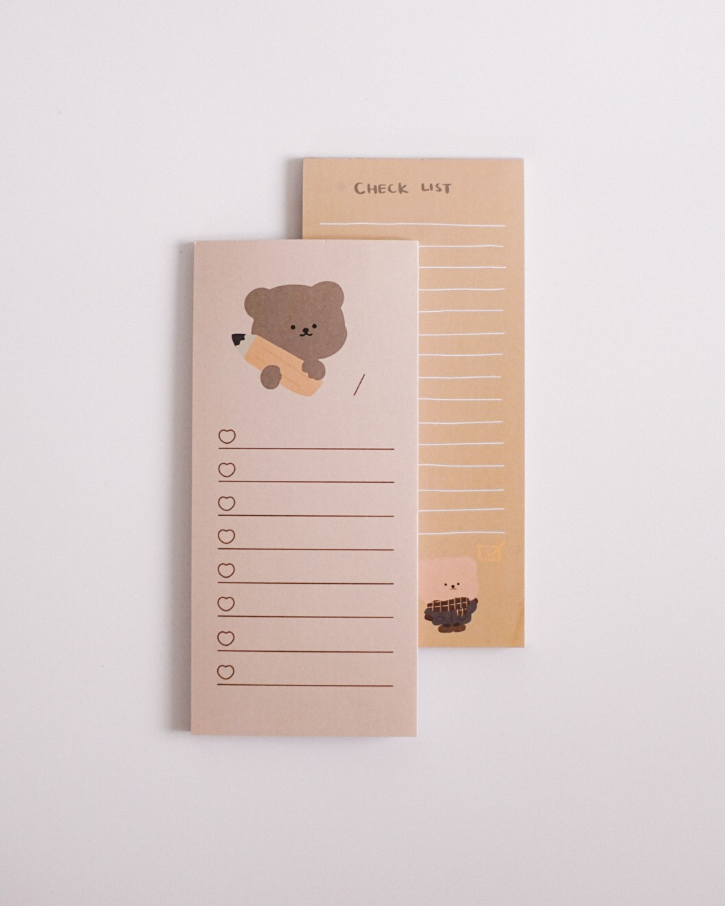 Cute Bear Notepads Memopad 50 Sheets Checklist To-Do List Bucket List ...