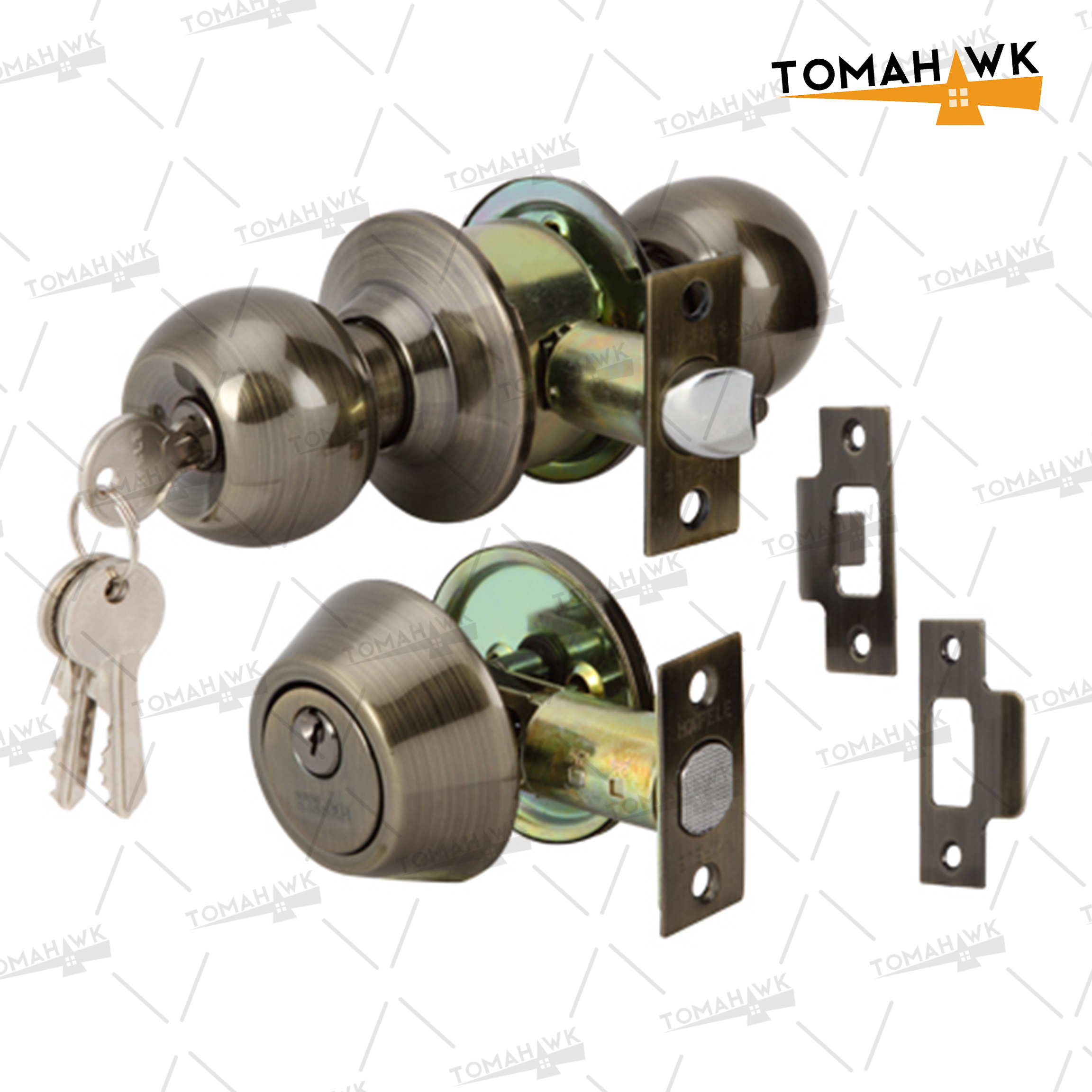 TOMAHAWK ENTRANCE KEYED & SINGLE DEAD BOLT COMBINATION LOCK FRONT ENTRY ...
