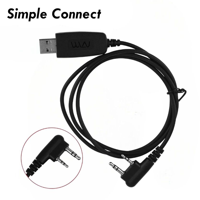 WLN KD-C1 KD-C1 Plus KD-UV1 Two Way Radio 2 Pin USB Programming Cable ...