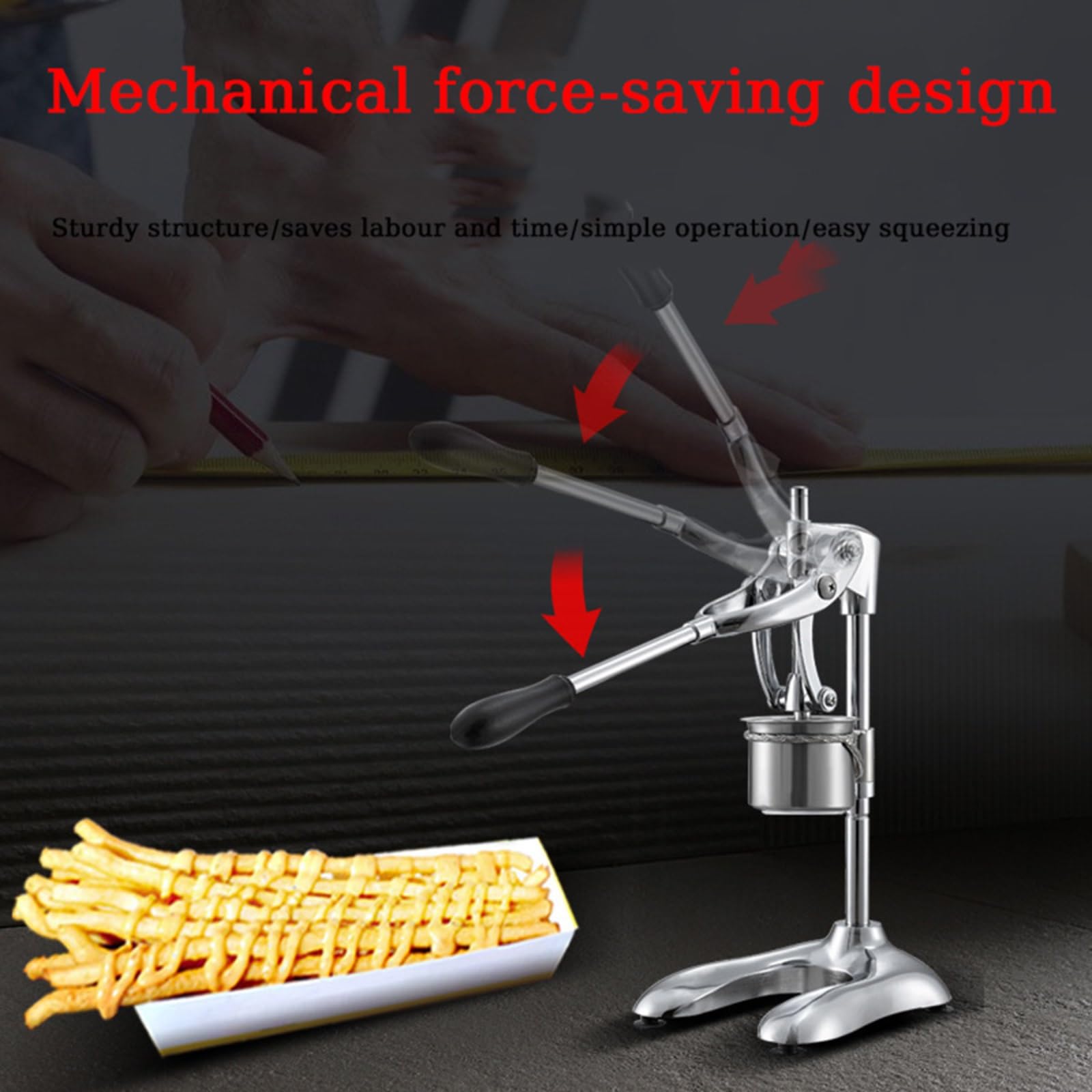 Commercial Long 30cm Potato Chips Squeezers Machine Manual French Fries ...