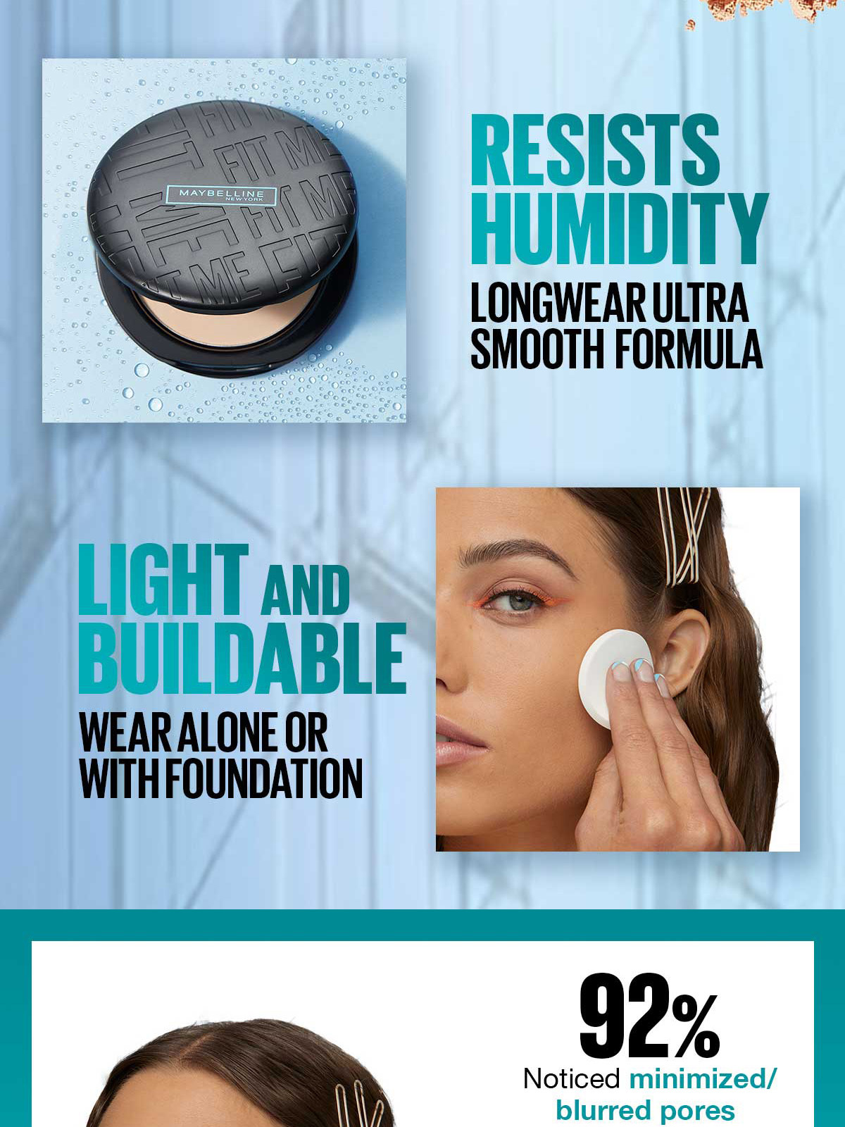 Maybelline Fit Me Compact Powder - Long lasting, 16HR Oil Control, SPF ...