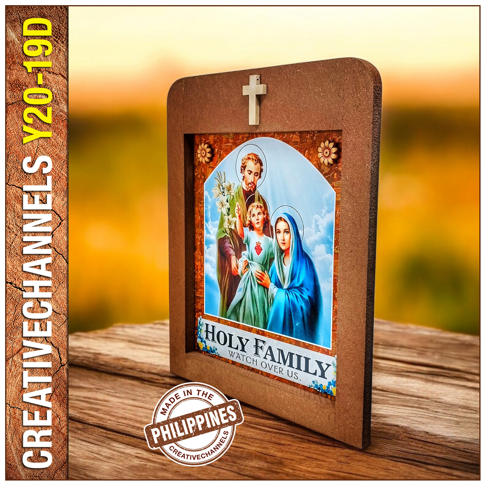 HOLY FAMILY, Y20-19D, CreativeChannels Wooden Wall Decor, Altar Decor ...