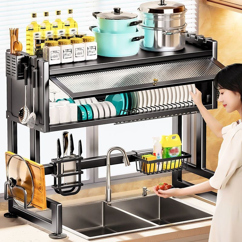 Kitchen Organizer Storage Rack Kitchen Shelf Clamshell Sink Shelving ...