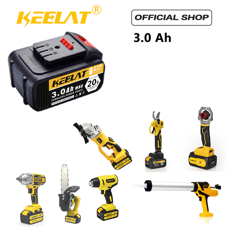 KEELAT Lithium-Ion Battery Pack for Cordless Power Tool Repeatable ...