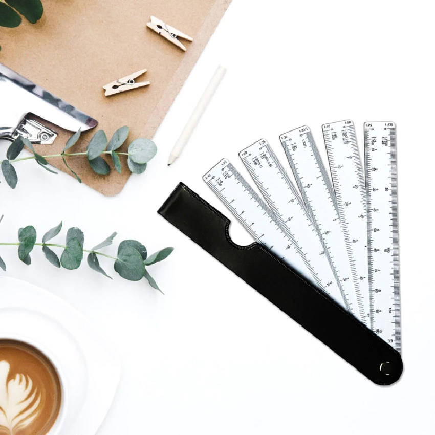 Folding Ruler Fan Scale Multi Ratio Measure Scale for Interior Design ...