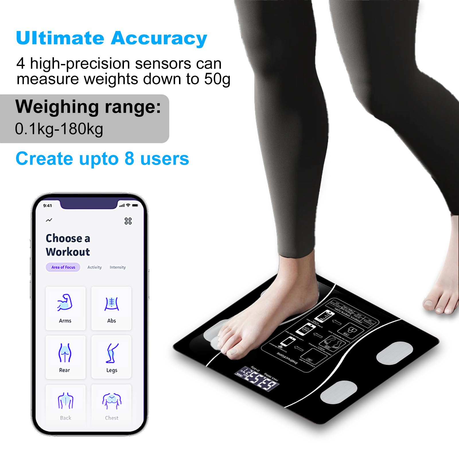 Keycool Upgrade Weighing Scale Digital LED Display Weight Scale For ...