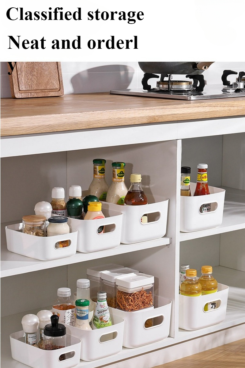 3Pcs Versatile Storage Box Basket Set for Kitchen Counter Makeup ...