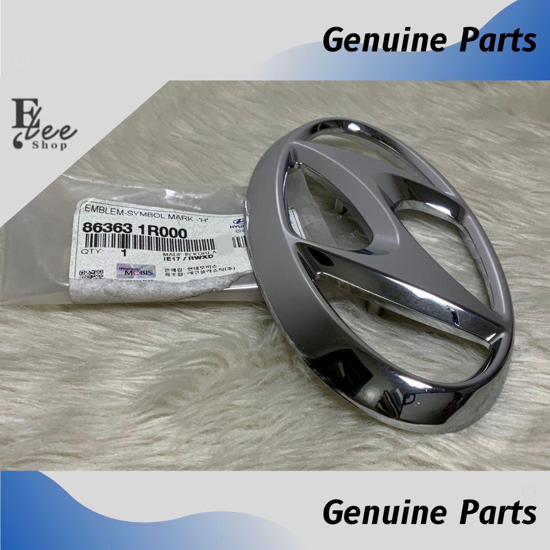 OEM Hyundai Front Grill Emblem – Silver H Logo For Accent 2011-2012 (863631R000)
