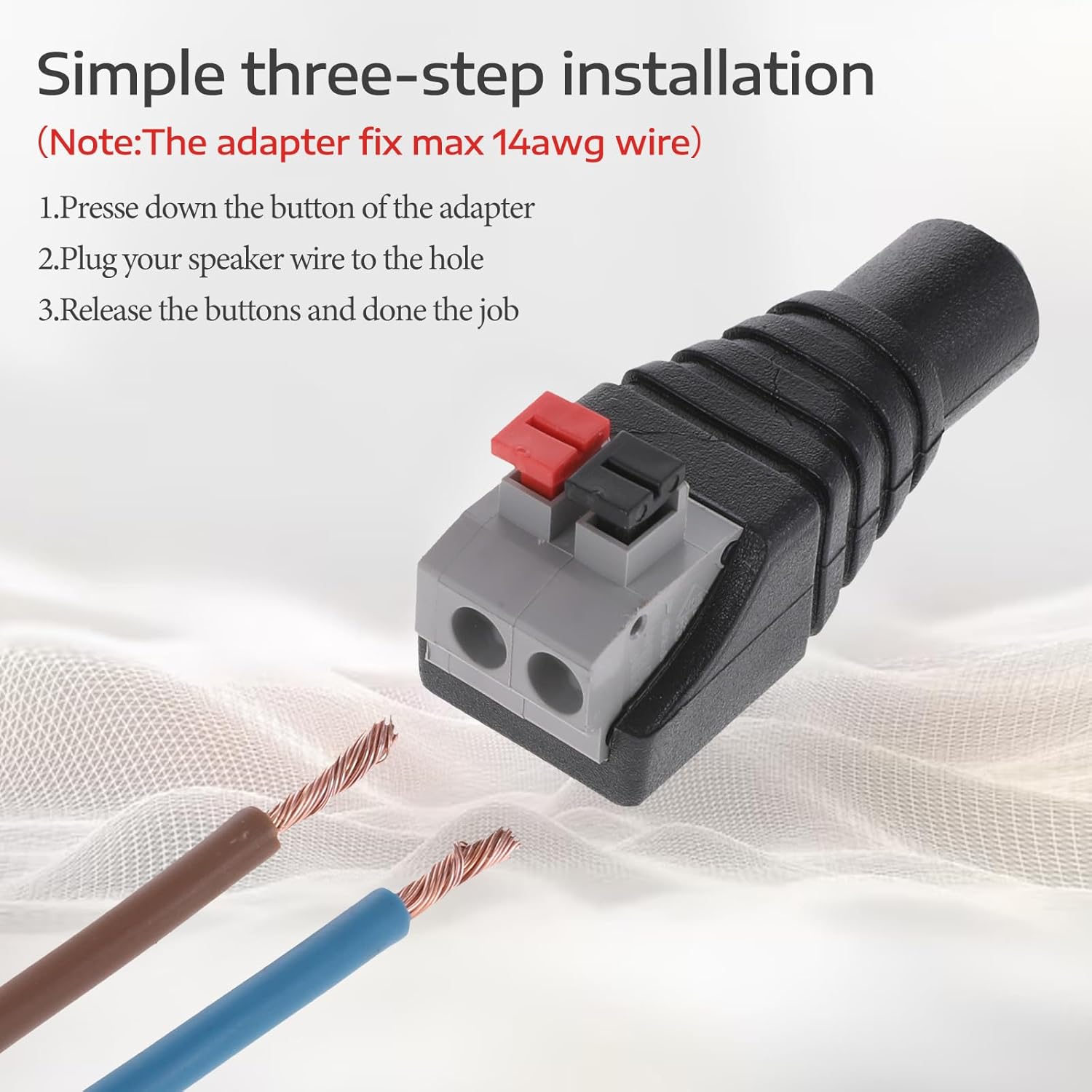 ALLAN RAC DC Power Connector Plug Male and Female DC Connector 5.5mm x ...