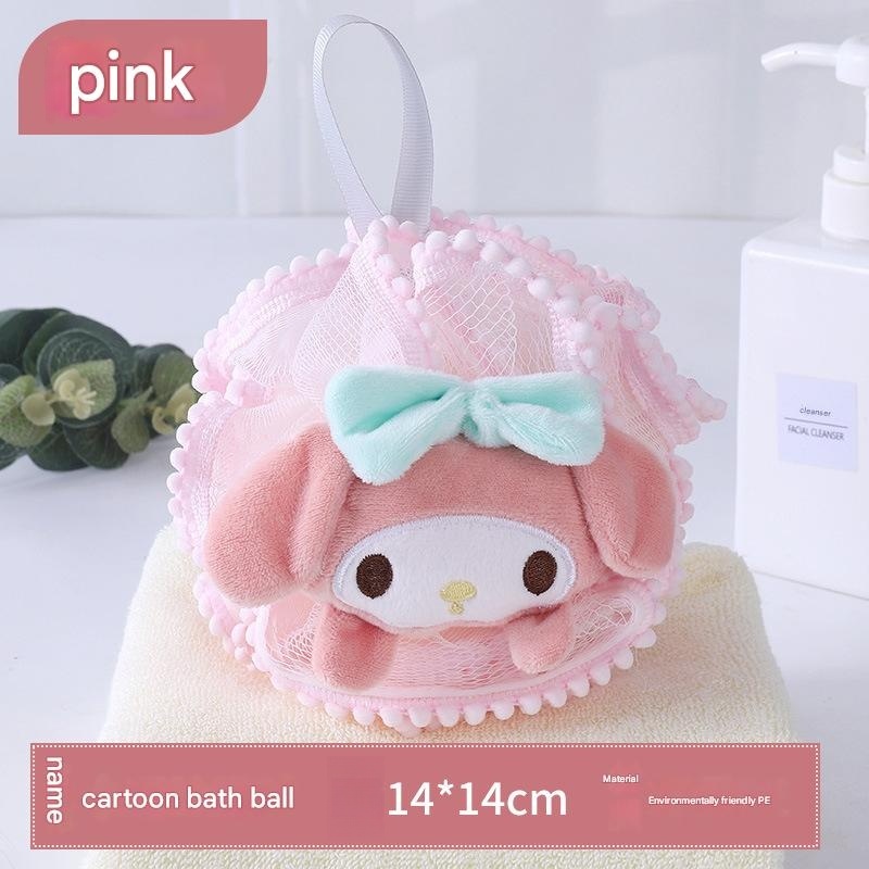 3D Sanrio Cartoon Bath Net Loofah Set Bath Ball Hot Sale Firming ...