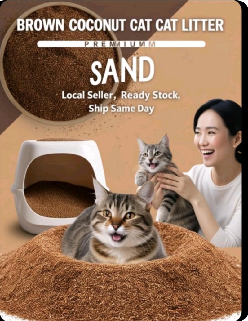 10L ready stock Organic Wood Cat litter Sand with Charcoal Free ...