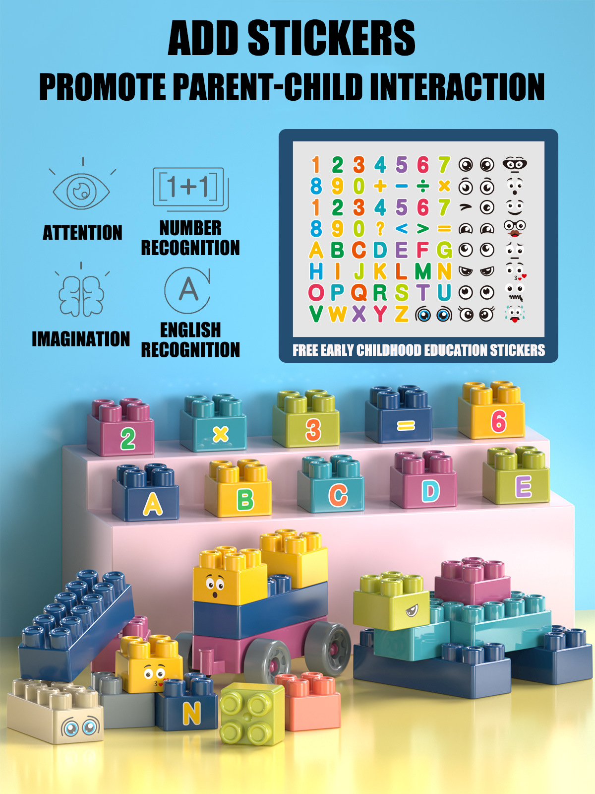Building Blocks Table and Chair Set with Blocks Table Study Table ...