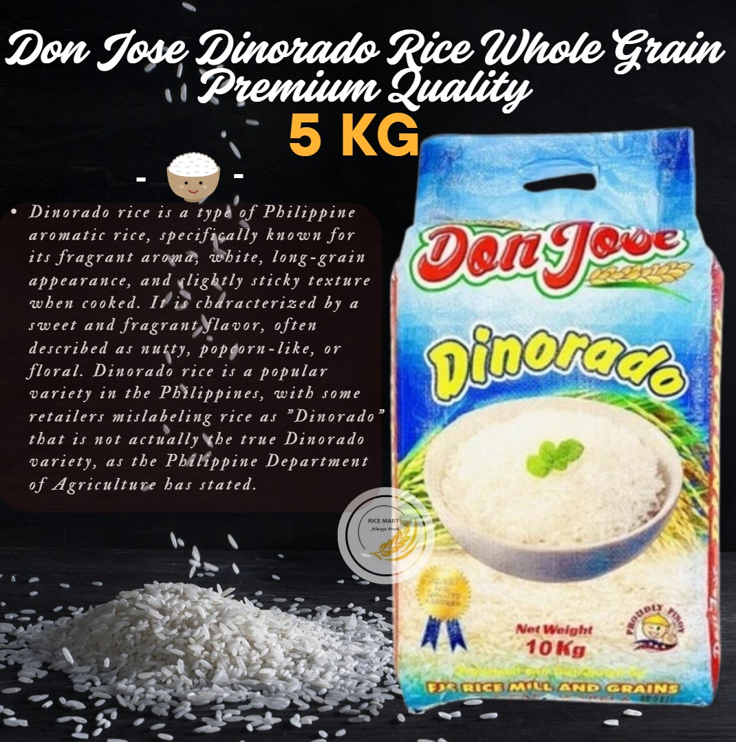 Don Jose Dinorado Rice Whole Grain-Premium Quality 5 kg | Shopee ...