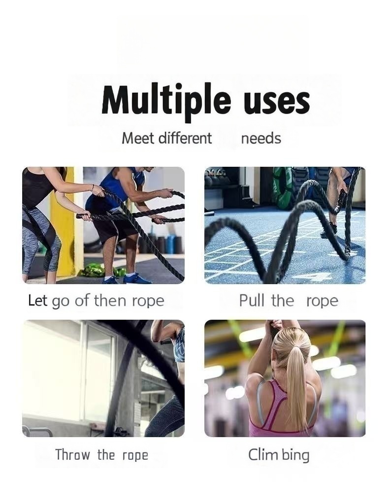 Fitness Training Rope 2.8/9/12M Muscle Fighting Roper Heavy Skipping ...