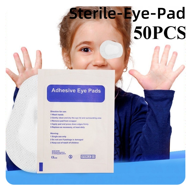 50PCS/SET Sterile Eye Pad Adults Eye Patch Self-Adhesive Eye Pads Patch ...