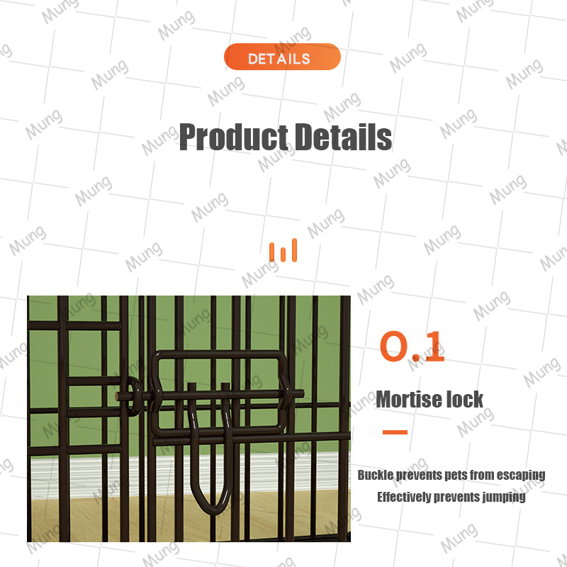 Dog Cage with Poop Tray Heavy Duty Pet Collapsible Cage Foldable Pet ...
