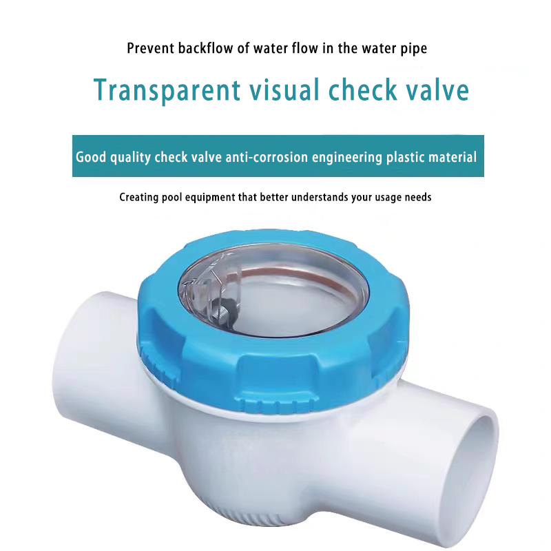 Pool accessories Visual check valve transparent cover water pipe PVC ...