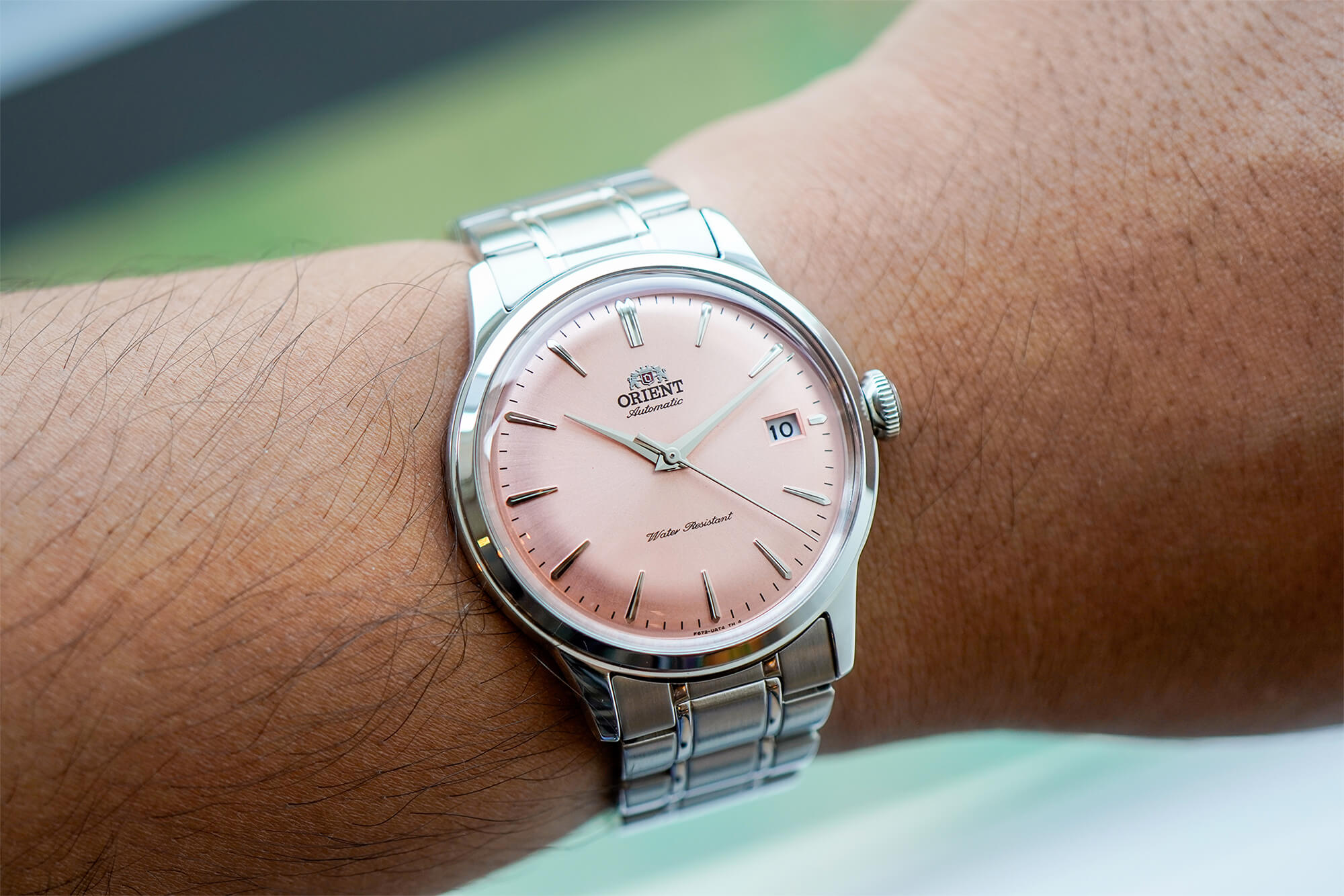 Orient Bambino 38mm RA-AC0M11Y Pink Dial Stainless Steel Automatic ...