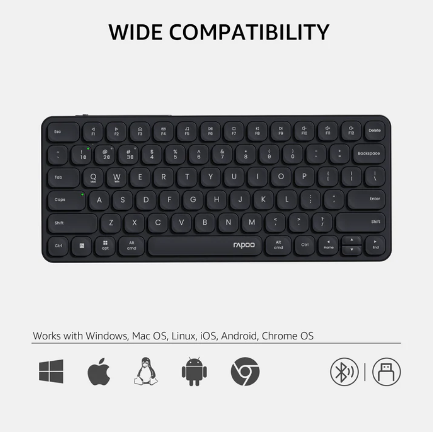 Rapoo E9050L Ultra-slim Multi-mode Wireless Keyboard | Shopee Philippines