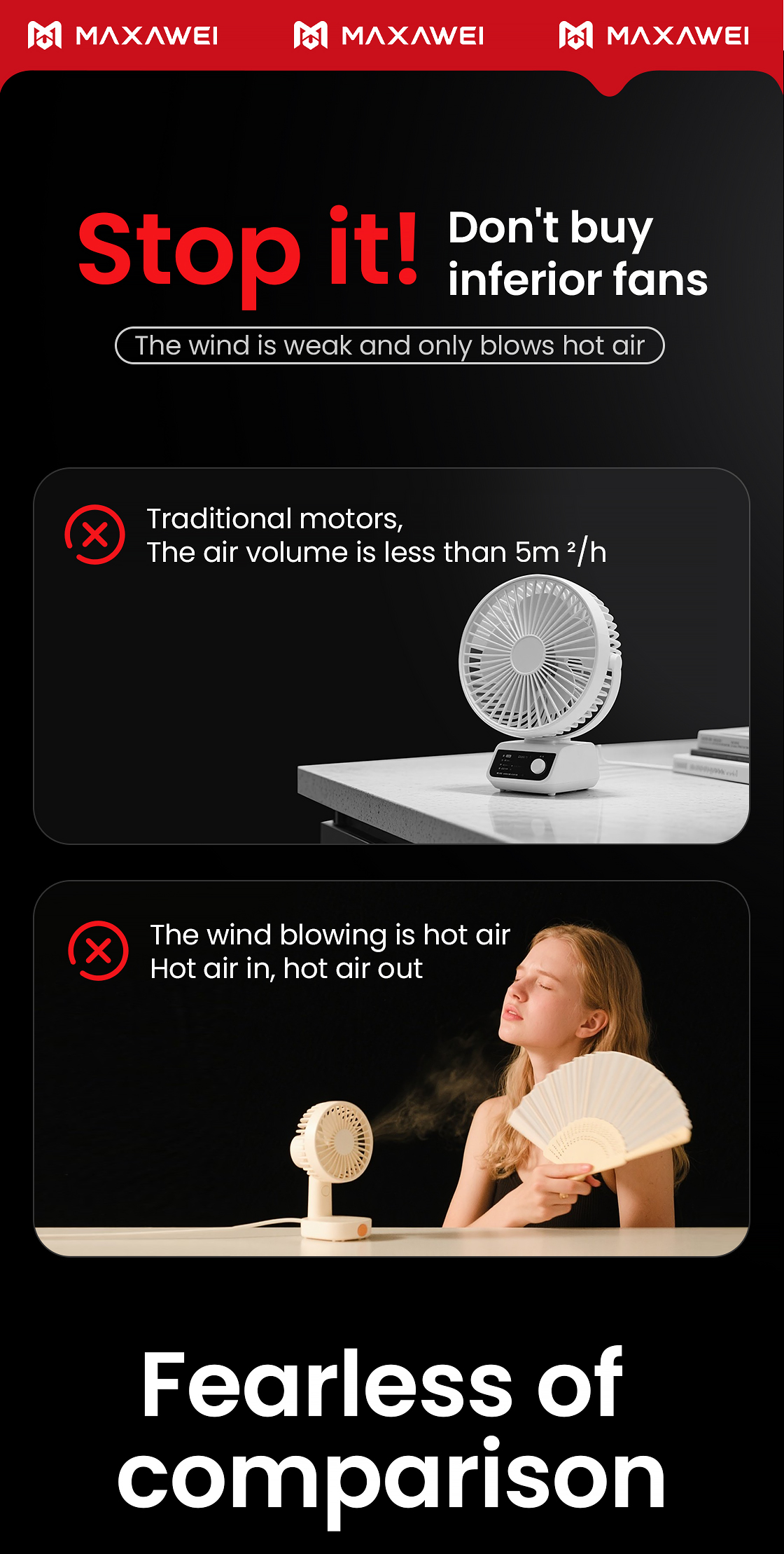 MAXAWEI YF09 mini Fan 100 Gears High Speed turbo Fan with 4000mah ...