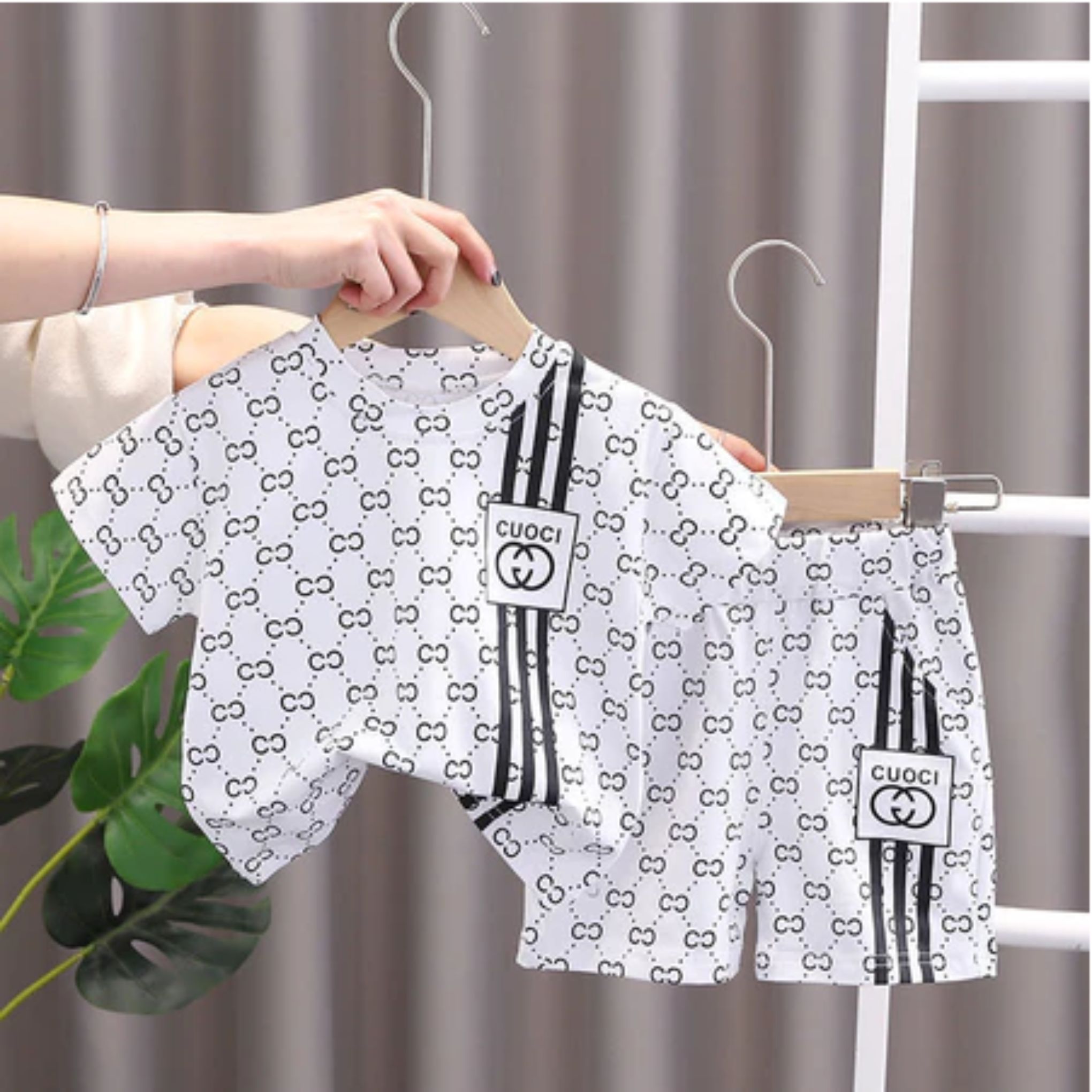 MSKE 2-7Y Guoci Style Boys' Summer Terno Set – Korean Fashion 2-Piece ...