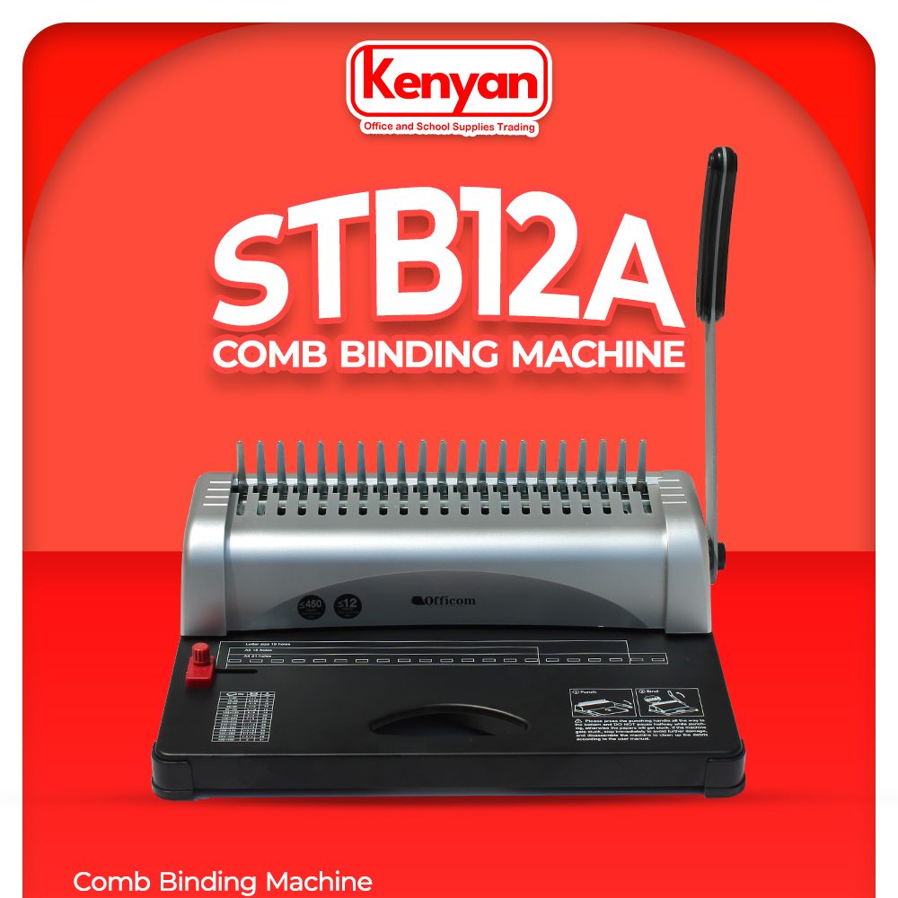 Comb Binding Machine STB12A A4 Size 21 Hole 12 Sheet Punch