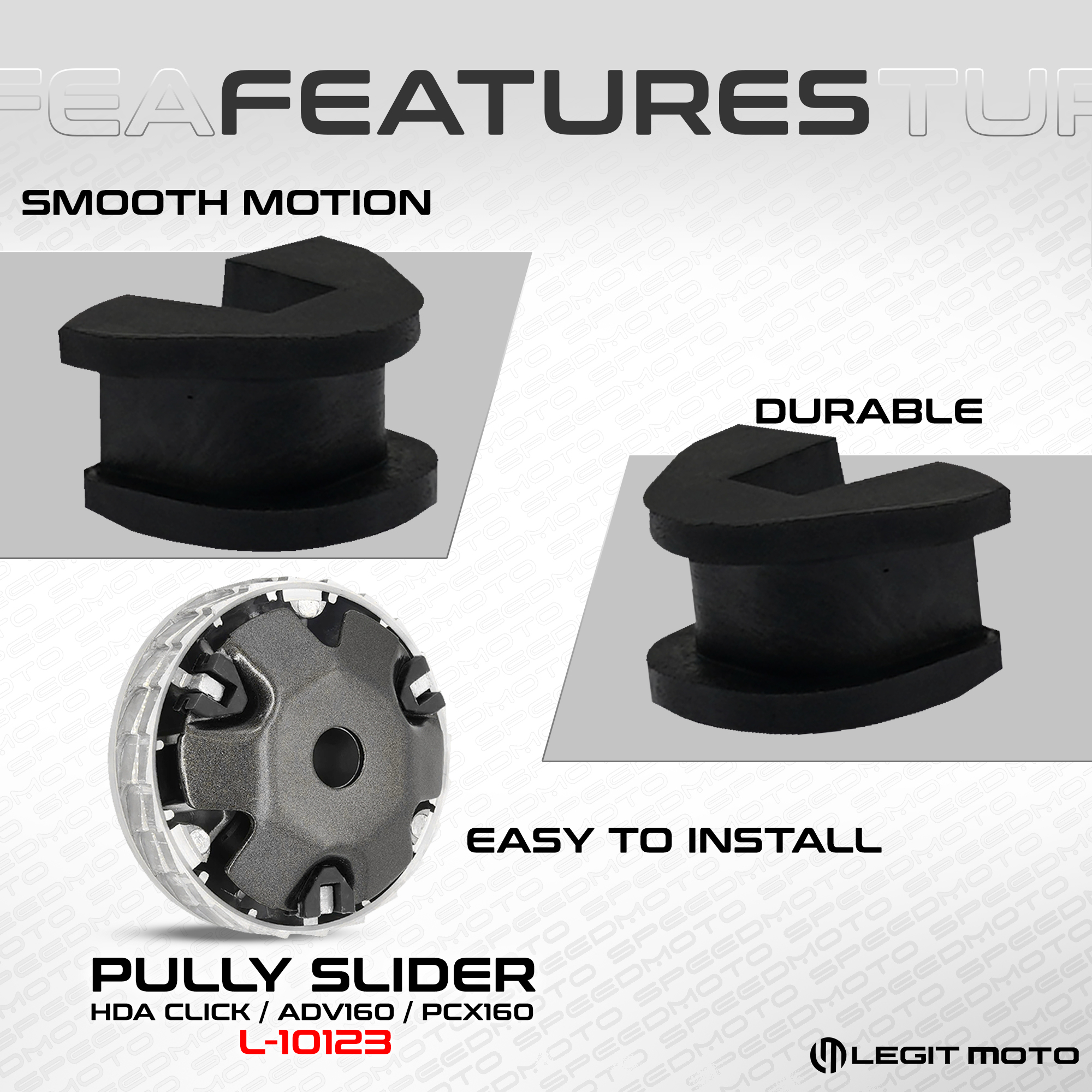 LEGITMOTO CLICK V1 V2 V3 / ADV 160 / PCX 160 PULLEY SLIDER SET 3PCS L ...