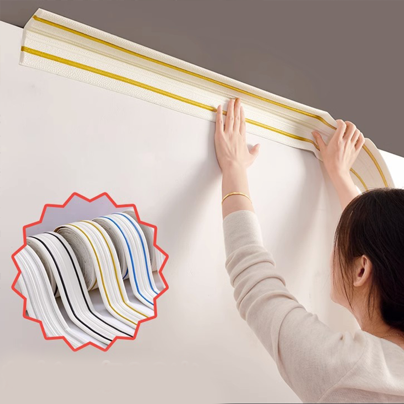 230cmX14cm Concave-convex corner Top Angle Line Foam Self-Adhesive Wall ...