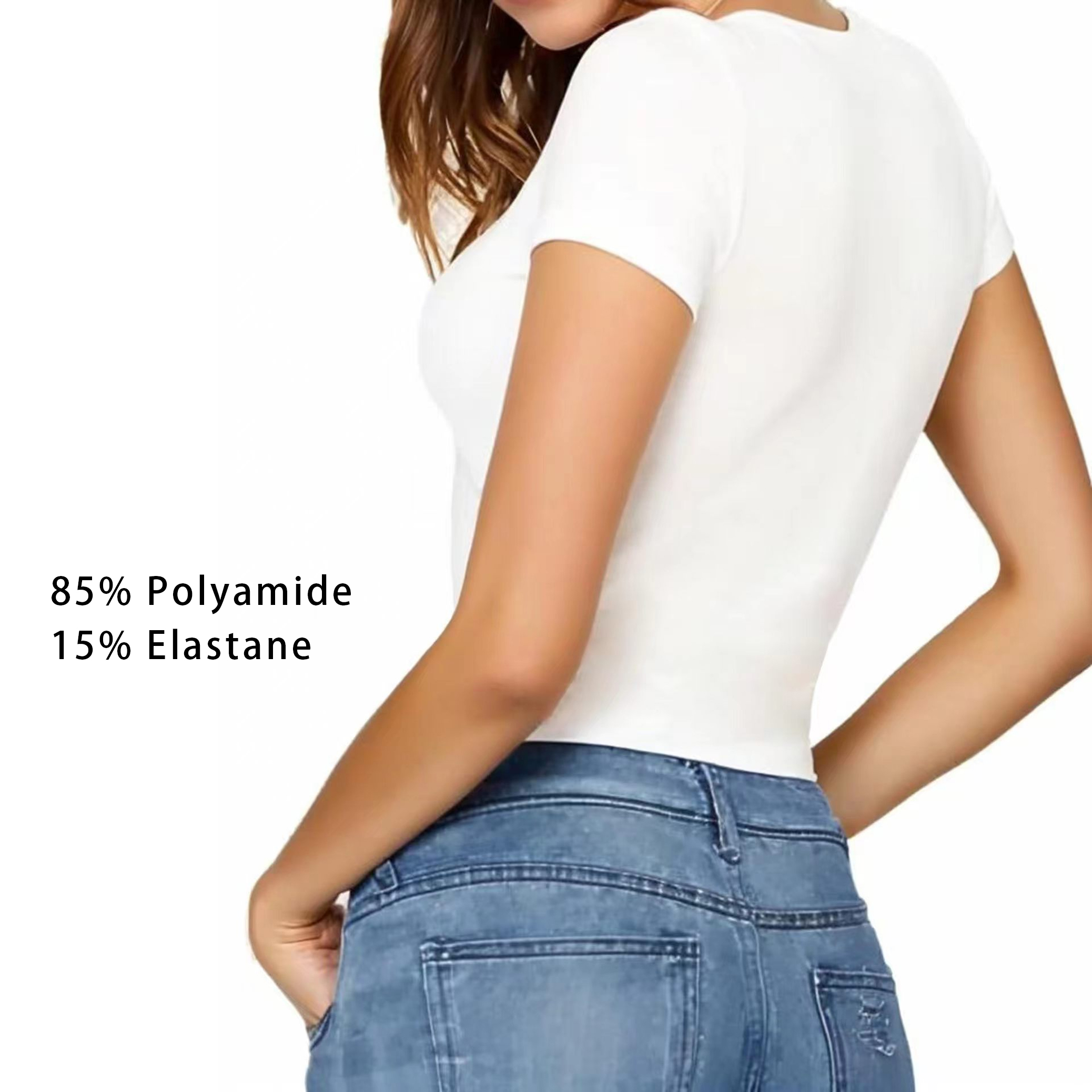 [Hottie Diary] Summer new edition women's round neck short-sleeved ...