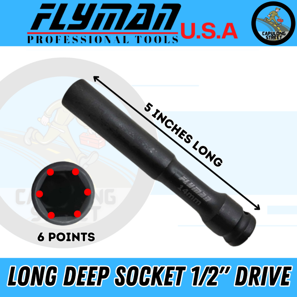 Street Long Deep Socket with Variation 8-14mm 1/2