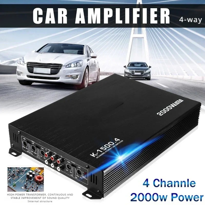 Car Audio Modified 4channel 4*80w Highpower Audio Amplifier Fourdoor