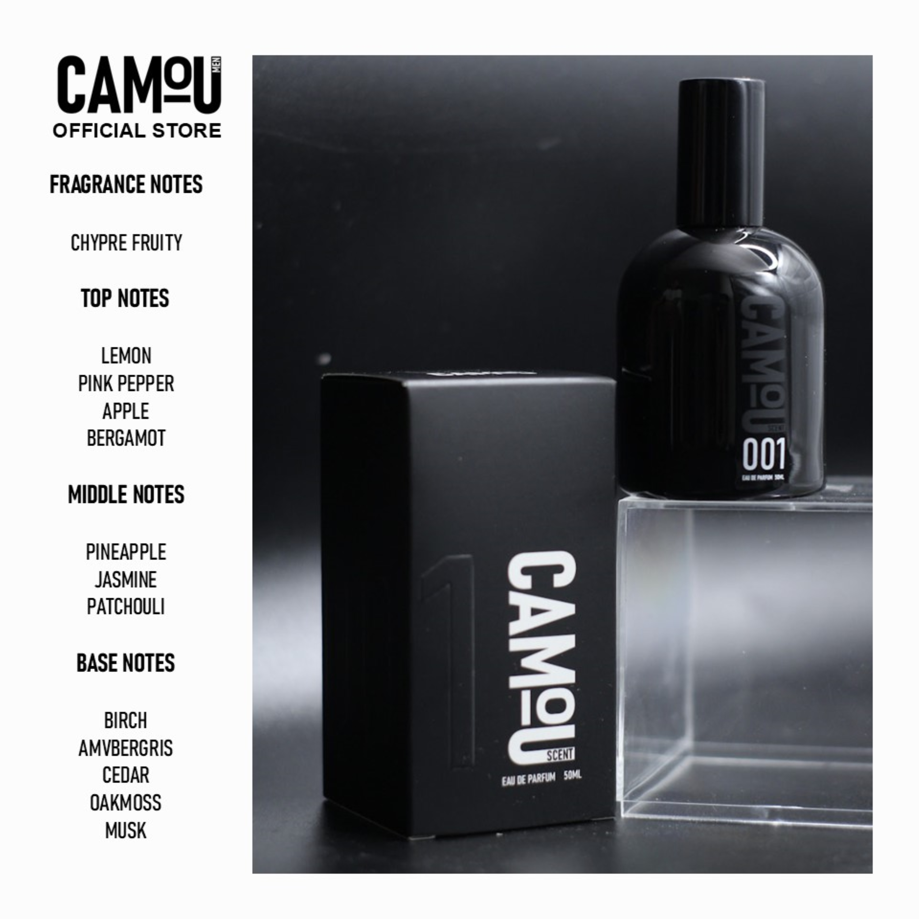 Camou Scents 50ml EDP Lasts 6hrs Long Lasting Fragrance Perfume