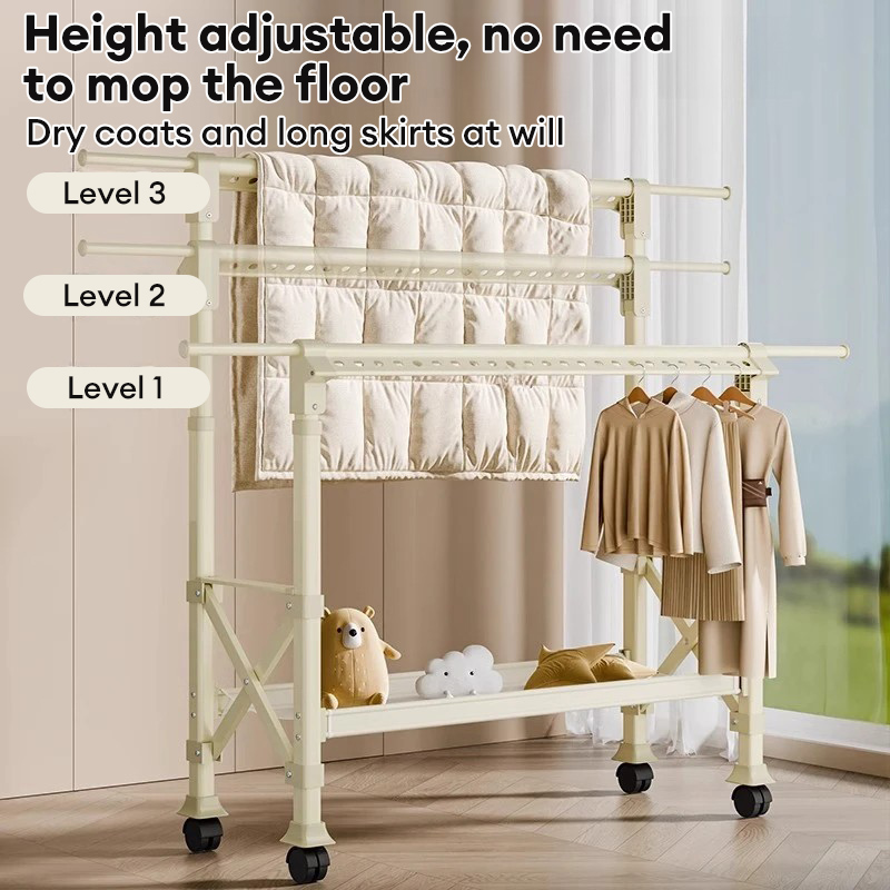 Aluminum Sampayan Retractable Rack Liftable Foldable Clothes Hanger ...