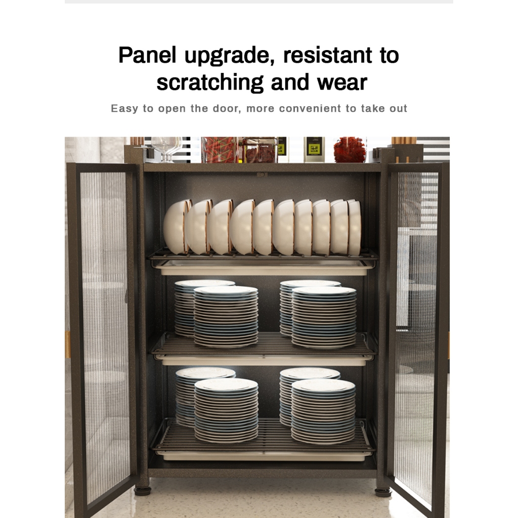 Kitchen Dish Rack Carbon Steel Paint Countertop Kitchen Storage Rack 2/ ...