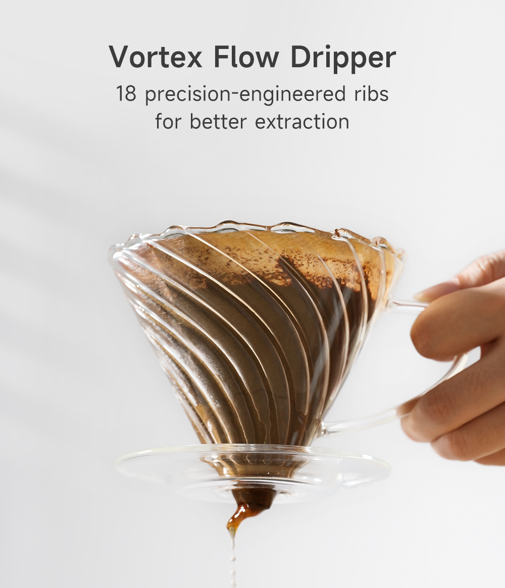 Simplus Pour Over Coffee Maker V60 Coffee Dripper High Borosilicate ...