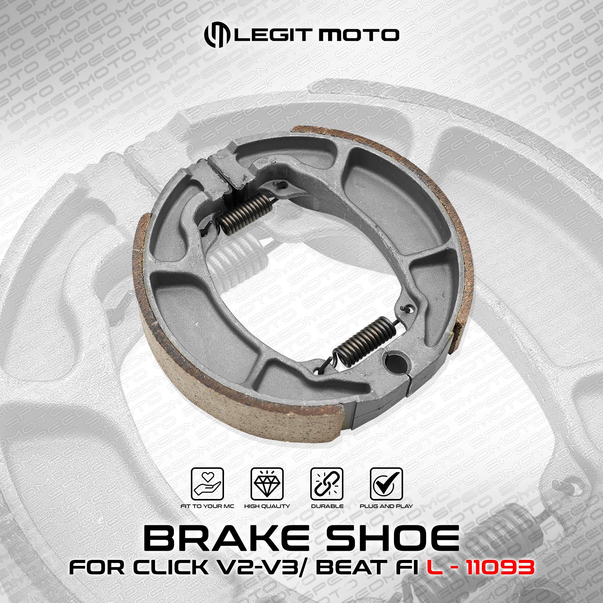 LEGITMOTO REAR BRAKE SHOE SET FOR CLICK V2 V3 / BEAT FI V2 V3 L-11093 ...