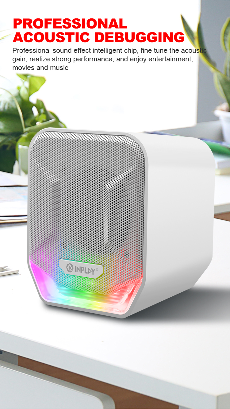 Inplay MS003 Mini RGB Speakers 3D Surround Shocking Bass Boost USB+3 ...