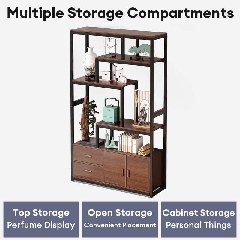 【Thickening】Storage Rack With Drawer 5 Layers Household Wooden Divider ...