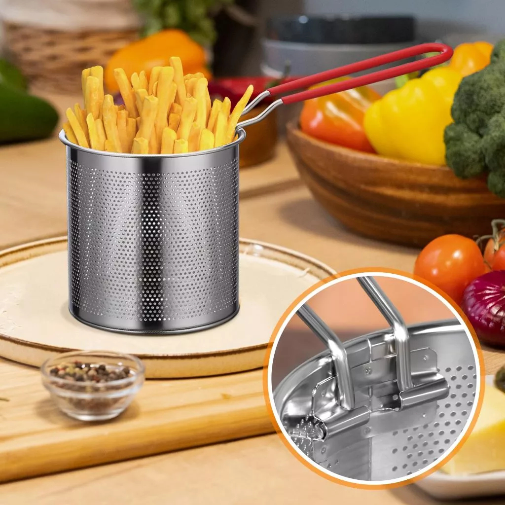 Gold Star 304 Stainless Steel Deep Frying Pot Small Fryer Pan With ...