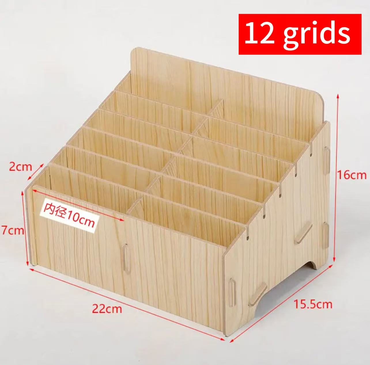Multi-funtion Wooden Mobile Phone Storage Box Desktop Organizer for ...
