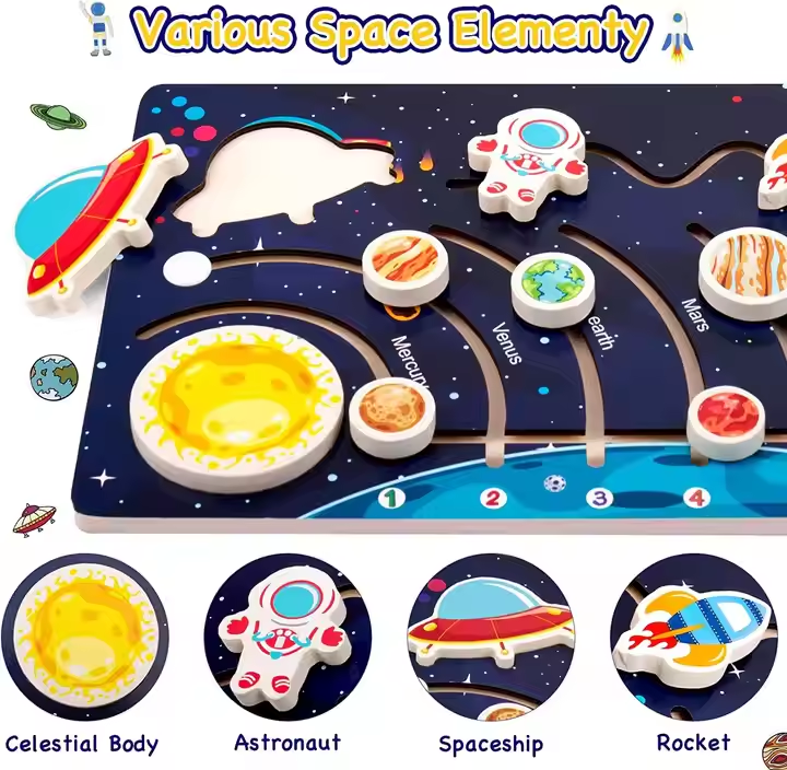 Educational Toys Eight Planets Outer Space Solar System Jigsaw Puzzle ...
