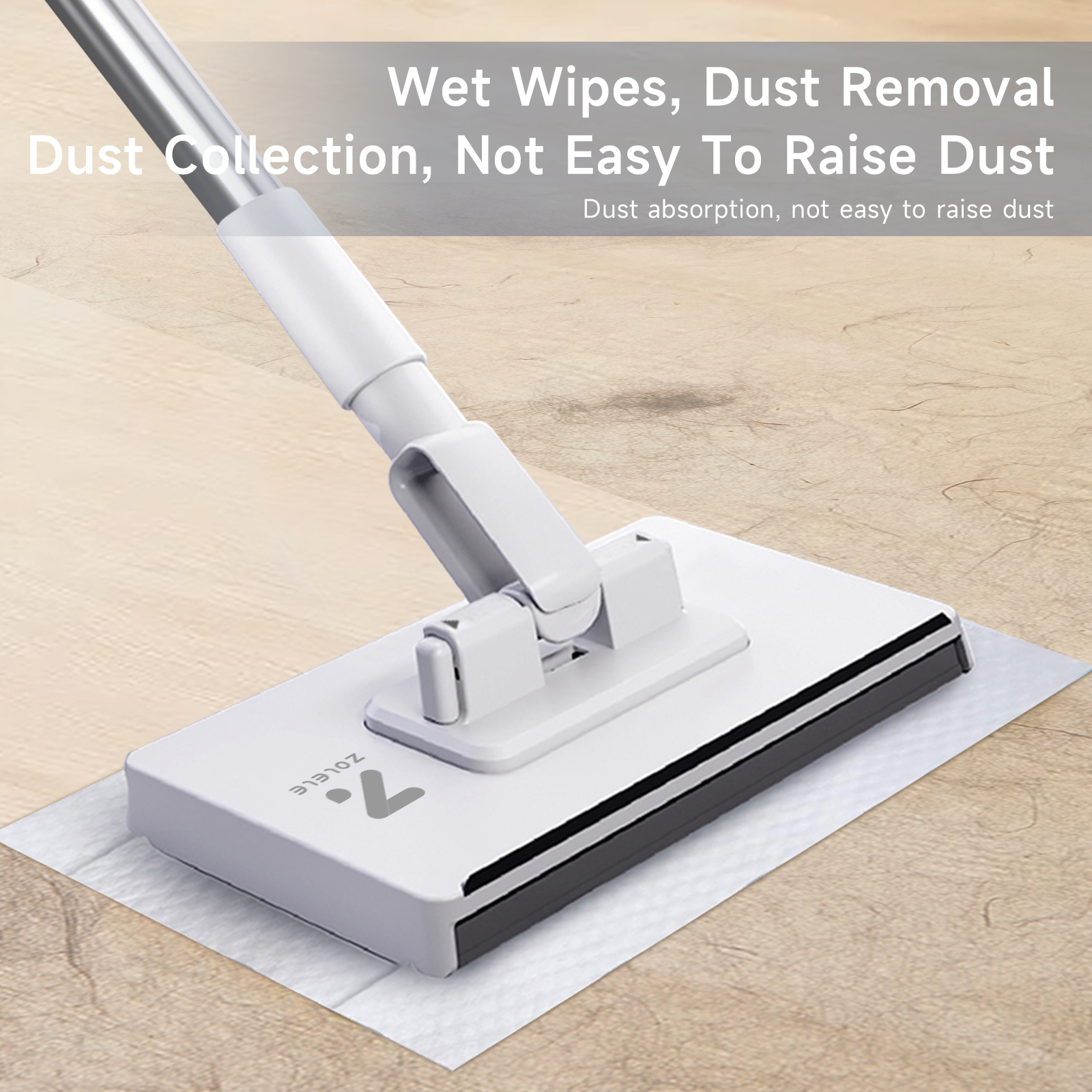 ZOLELE DM02 Disposable Face Towel Mop 360° Rotation Electrostatic Dust ...